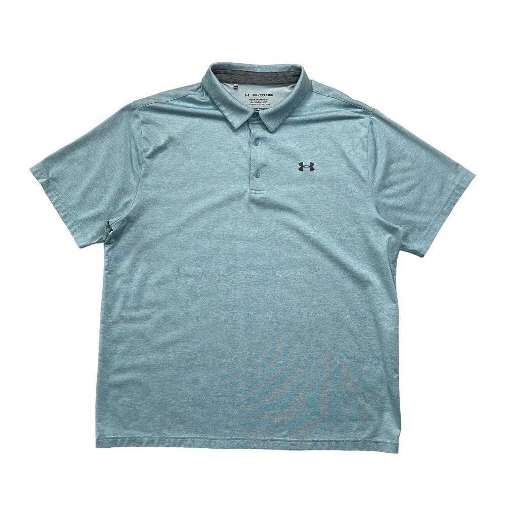 Under Armour‎ Golf Polo Mens XXL Heather Blue The Playoff Polo Performance Shirt